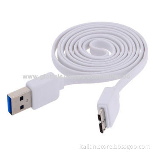 Flat Micro USB3.0 Cable for Samsung Galaxy Mobile Phone